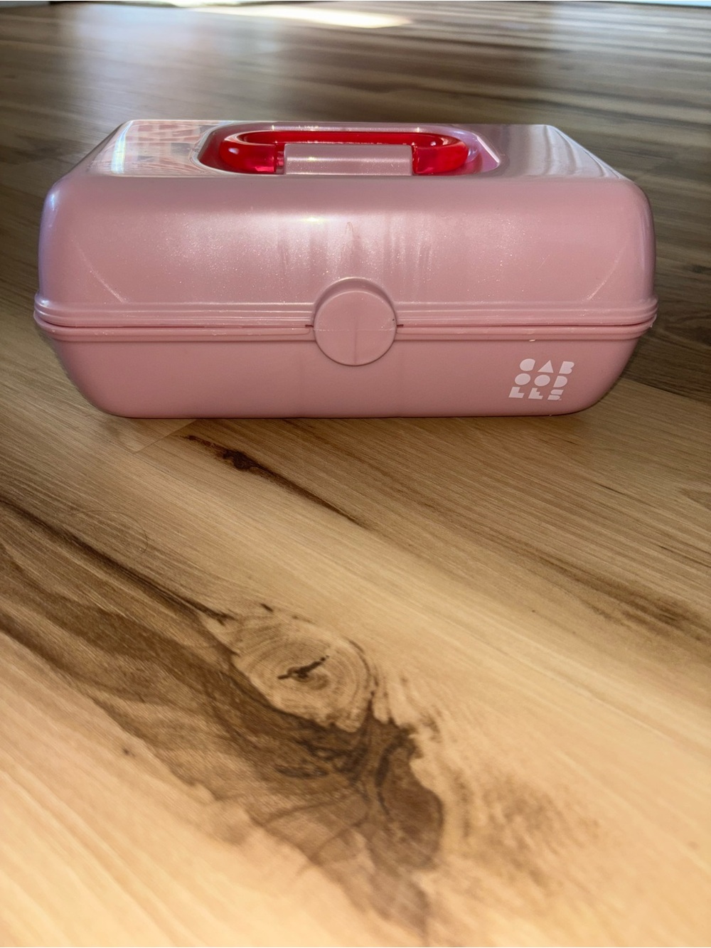 Caboodles Pink Makeup Case with Hot Pink Handle
